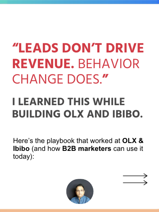 Why Behavior Change, Not Leads, Drives Real Revenue